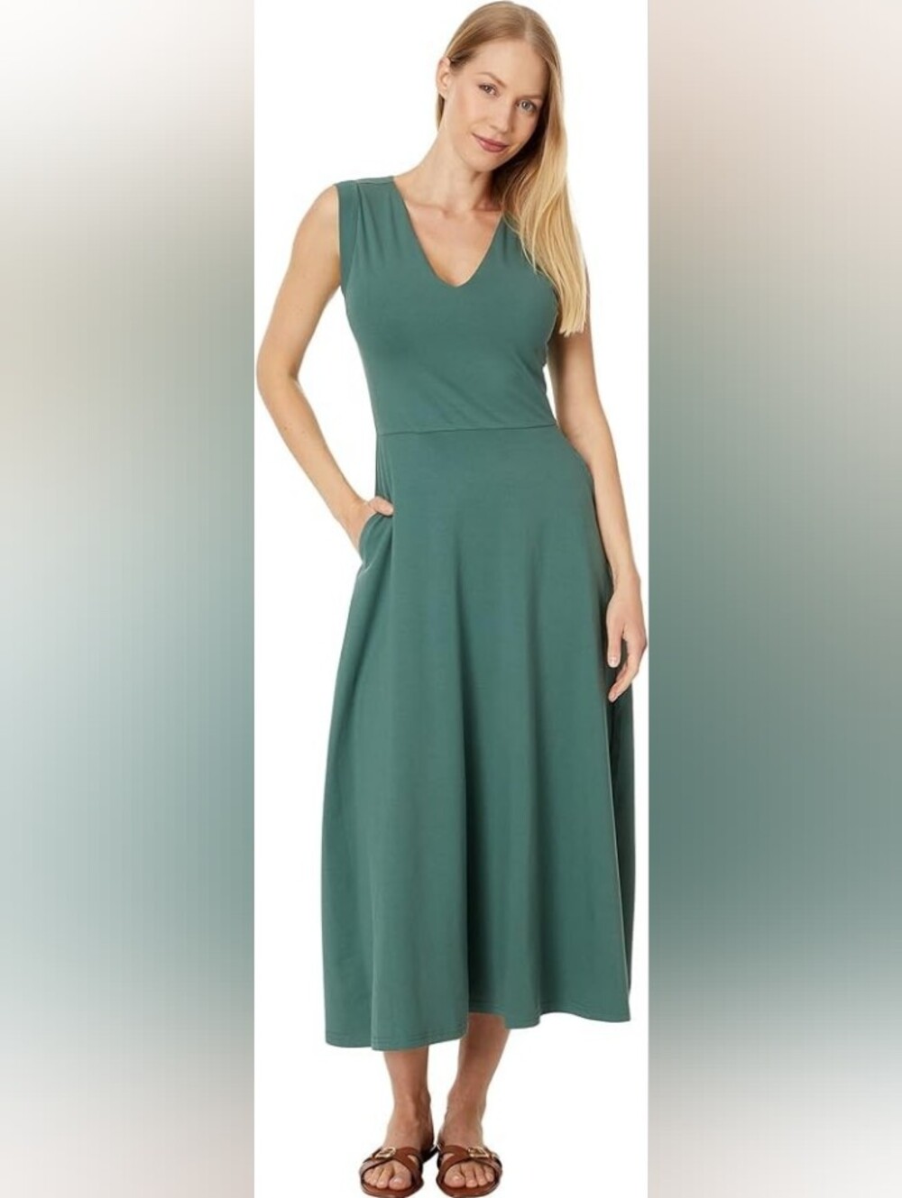 Fit & Flare Crossback Midi Dress